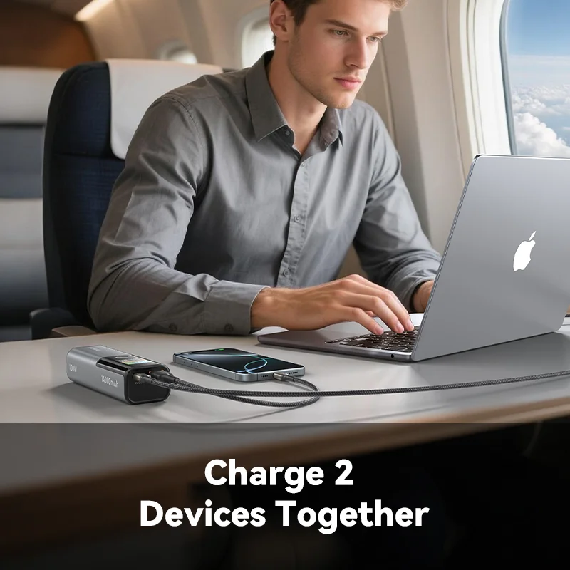 KUULAA قوة البنك 14000mAh شاحن محمول 100W PD شحن سريع بطارية خارجية PowerBank لماك بوك لأجهزة iPad المحمول Notebook