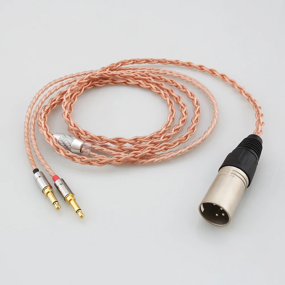 Kabel słuchawkowy HIFI 2.5/4.4/3.5mm XLR 4-żyłowy Litz OFC w oplocie do słuchawek Hifiman Sundara Ananda HE1000se V2 HE6se HE400se Aya He-35x XS — zdjęcie produktu 3