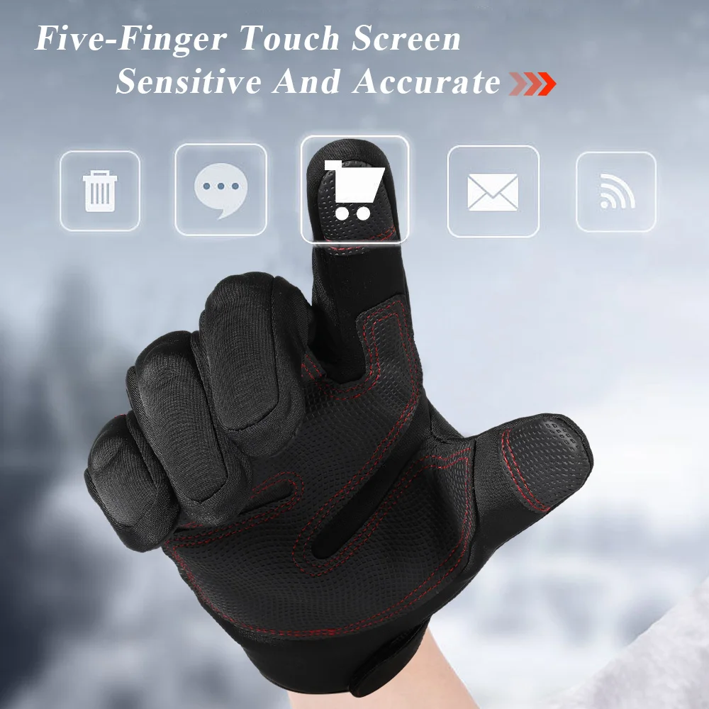 Touch Screen Winter Thermal Gloves Winter Sports Outdoor Hiking Camping Hunting Cycling Work Windproof Non-slip Protective Gear