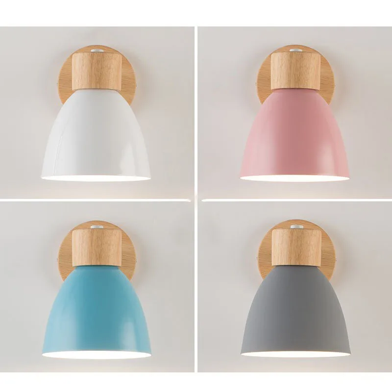 Pastel LED Wall Lamp, Minimalist Sconce for Bedroom Living Room Hallway, Creative Decor Lighting for Stairs Balcony