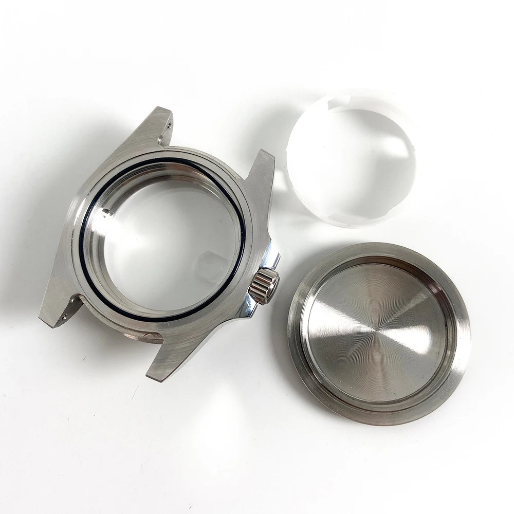 Men's Watch Case Strap Transparent Back 40mm Stainless Steel Case Miyota Suitable For 8215 2813 2836 Movement