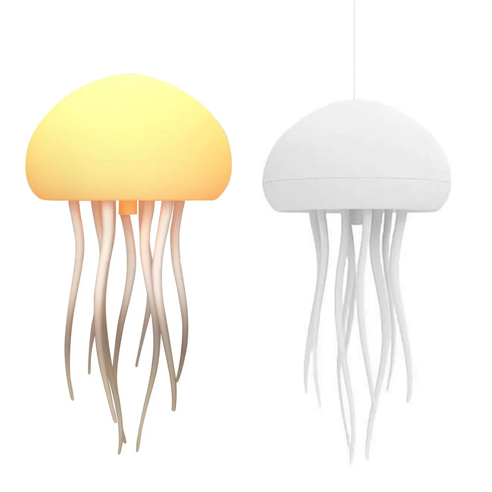 

Jellyfish Lamp Voice Control Jellyfish Night Light with Dancing Legs Jellyfish Bedside Lamp Rechargeable for Home Office Decor
