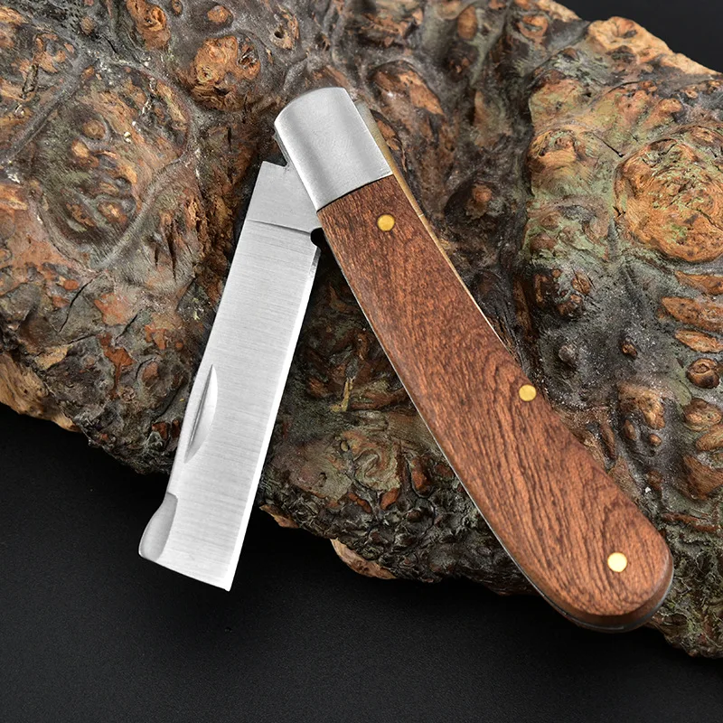 FD-021 Folding Grafting Knife Stainess Steel Machete Wallpaper Knife Rosewood Handle Faca Pocket Electrician Utility Knife