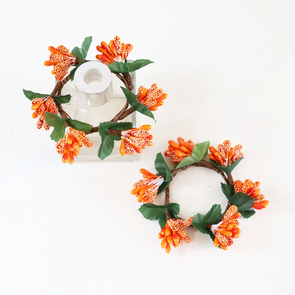 

10 Pcs Napkin Ring Small Napkins Rings Serviette Holder Fall Christmas Decorative Wreath