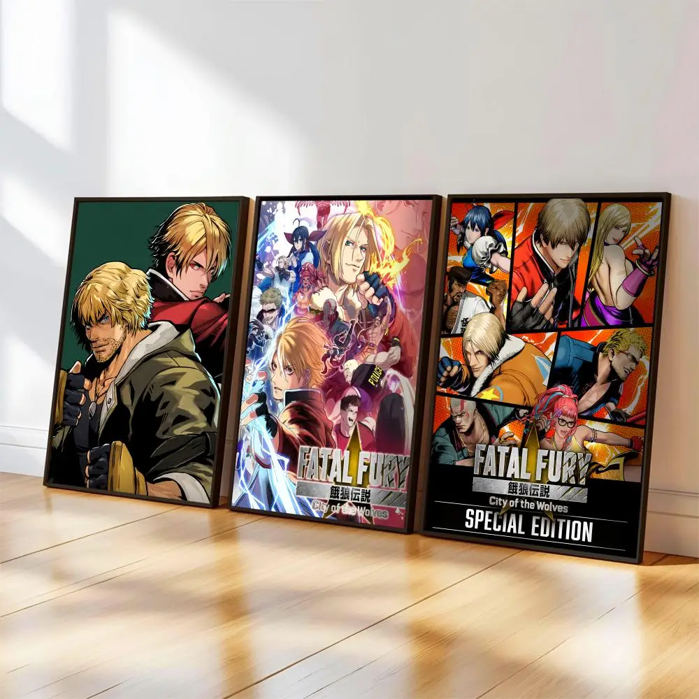 مدينة W-Wolves اللوحة الخط الفن ورقة مقاومة للماء مقهى بار المواد القماشية لا يمكن لصقها بدون إطار