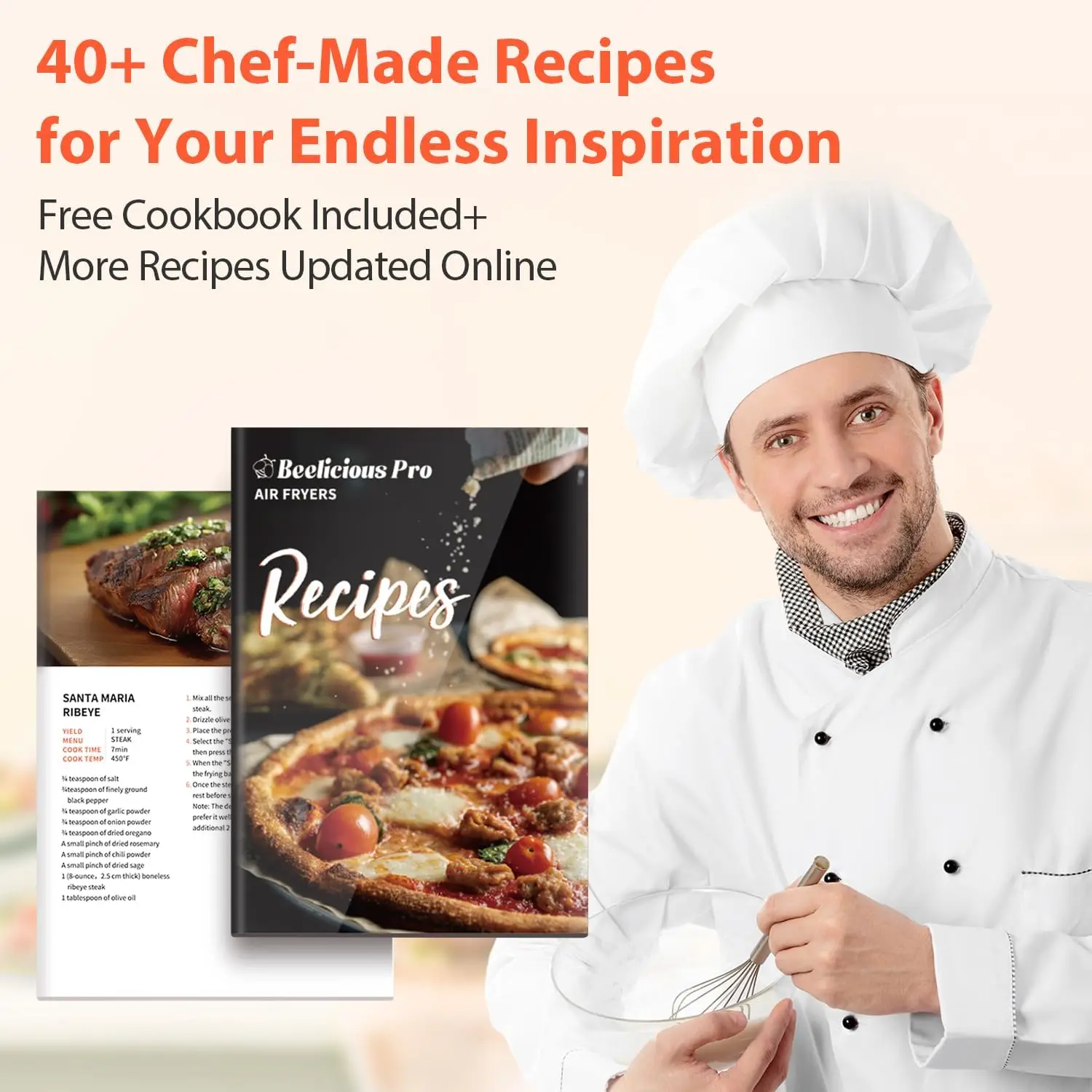 5.8QT 대형 에어 프라이어, 깨끗한 창이 있는 12-in-1 디지털 에어프라이어, 40 개 이상의 레시피, 맛 잠금 기술, 흔들림 알림, 컴팩트, 조용함