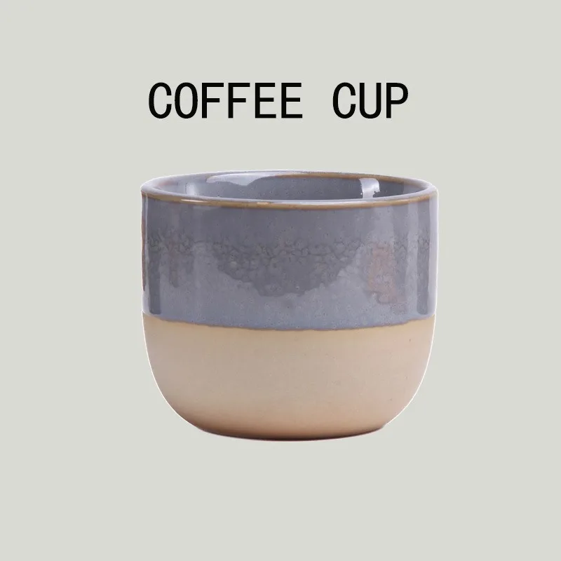 

150ml ceramic kiln-transformed coffee cup, handcrafted rough earthenware mug Household drinking utensil accessories utensils