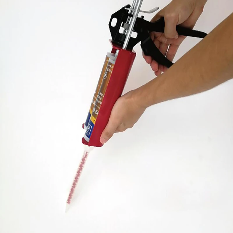 400ml Steel Dual Component Cartridge Gun Applicator Hydraulic Manual Glue Gun Caulk Gun for Ceramic Tile Seam Home Repair