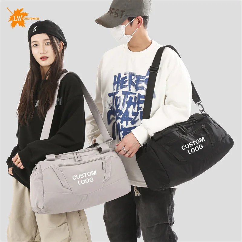 

Customized Sports Fitness Bag Logo For Outdoor Large Capacity Portable Travel Bag With Printed Image