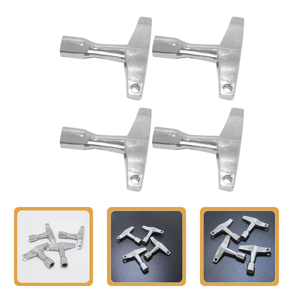 

4 Pcs Four-corner Drum Key Set Adjustable Accessory Snare Tuning Kit Accessories Aluminum Alloy Tool