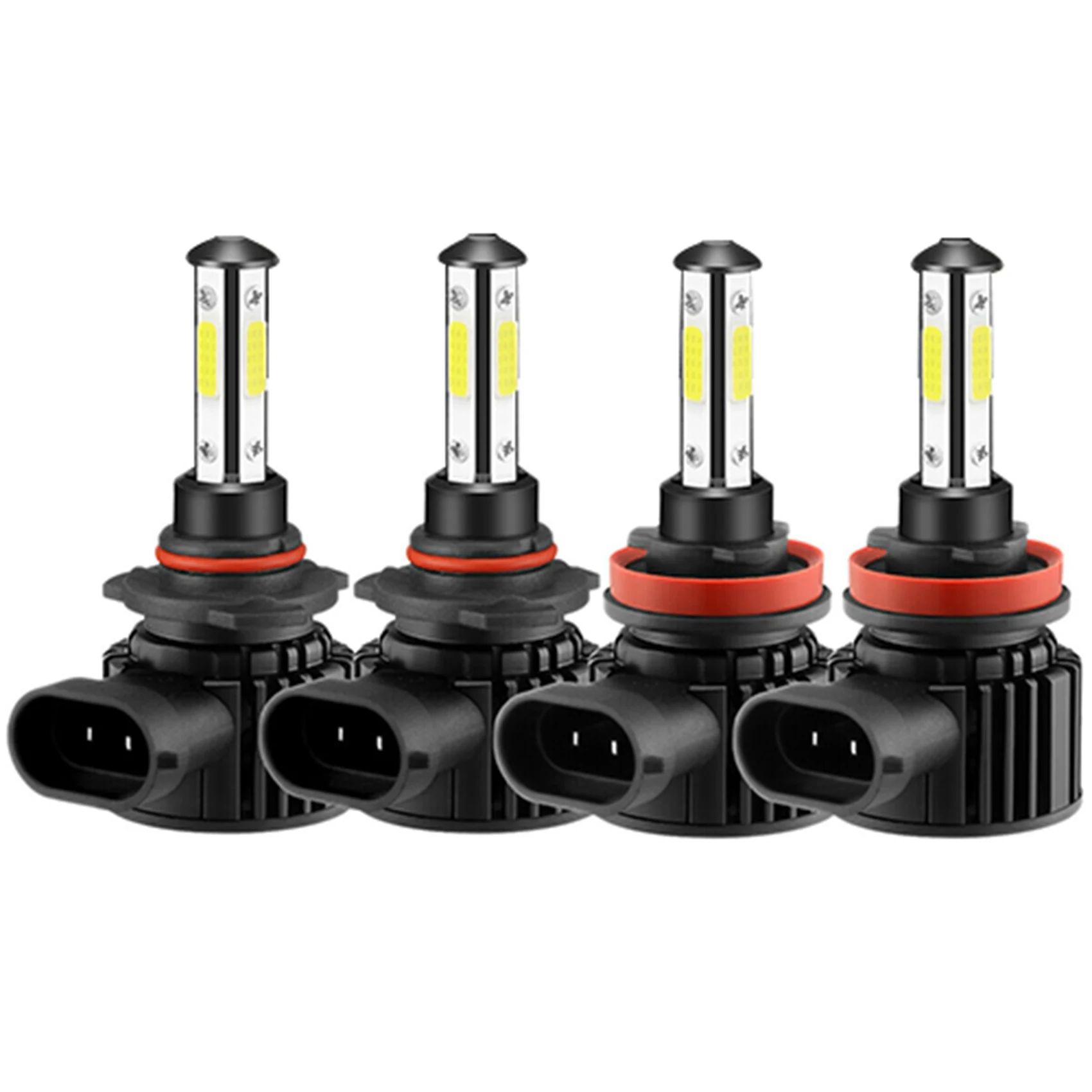 

4Pcs Combo 9005+H11 672000LM Combo 4-Side LED Headlight Kits High Low Beam Bulb 6000K