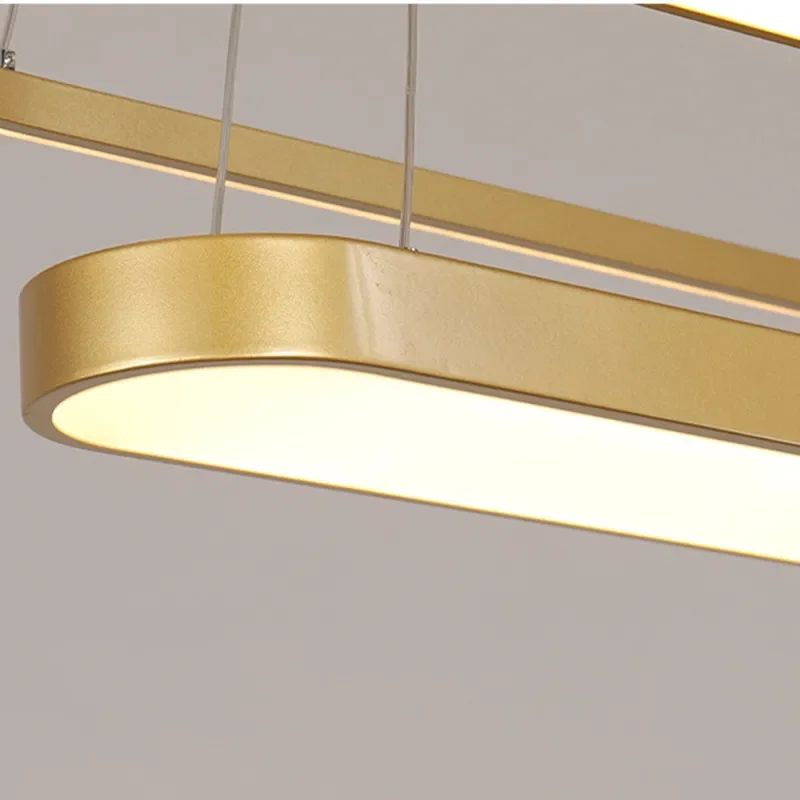 Modern Gold Black Dimmable Led Ceiling Chandelier for Kitchen Dining Room Coffee Tables  Bar Pendant Lamp Home Design Lusters