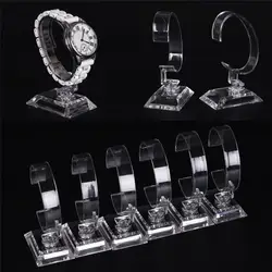 10CM Plastic Wrist Watch Display Rack Holder C-ring Sale Showcase Stand Tool Clear Jewelry Packaging for Watch Bracelet Bangle