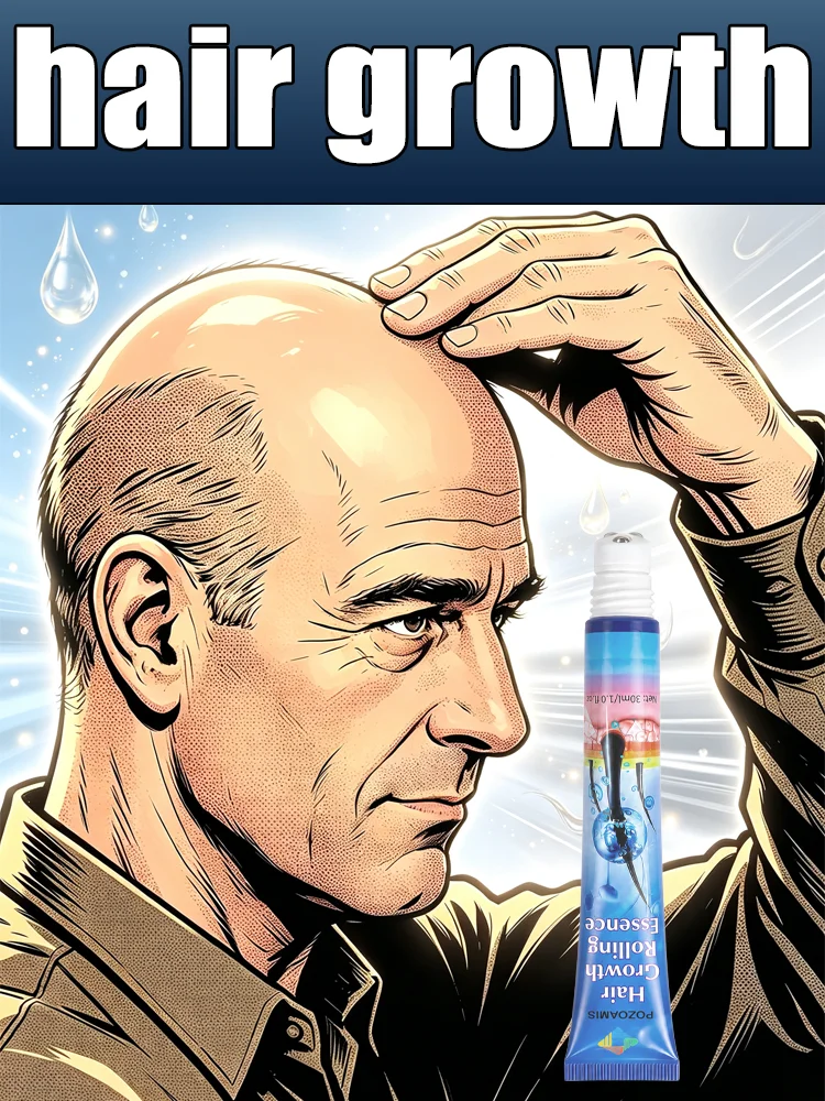 oller‑On Scalp Serum, Built‑in Massage Roller for Precise Root Nourishment, No‑Wash Portable Hair Care