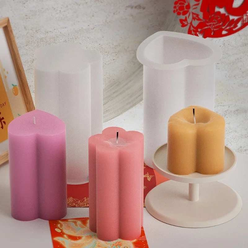 แม่พิมพ์ซิลิโคนตั้งเทียนปูนปลาสเตอร์แบบตั้งสำหรับอีพอกซี่ DIY ความรัก