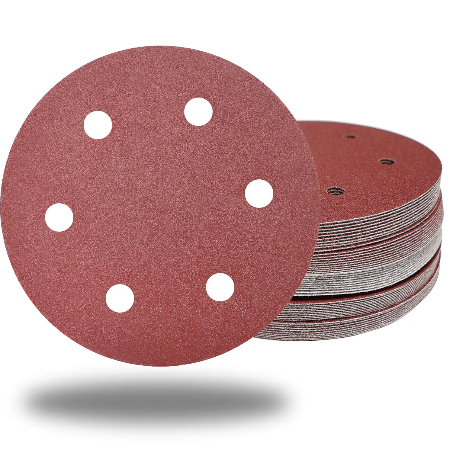 

50 PCS 9 Inch 6 Hole 120 Grit Sanding Discs for Drywall and Wood Finishing
