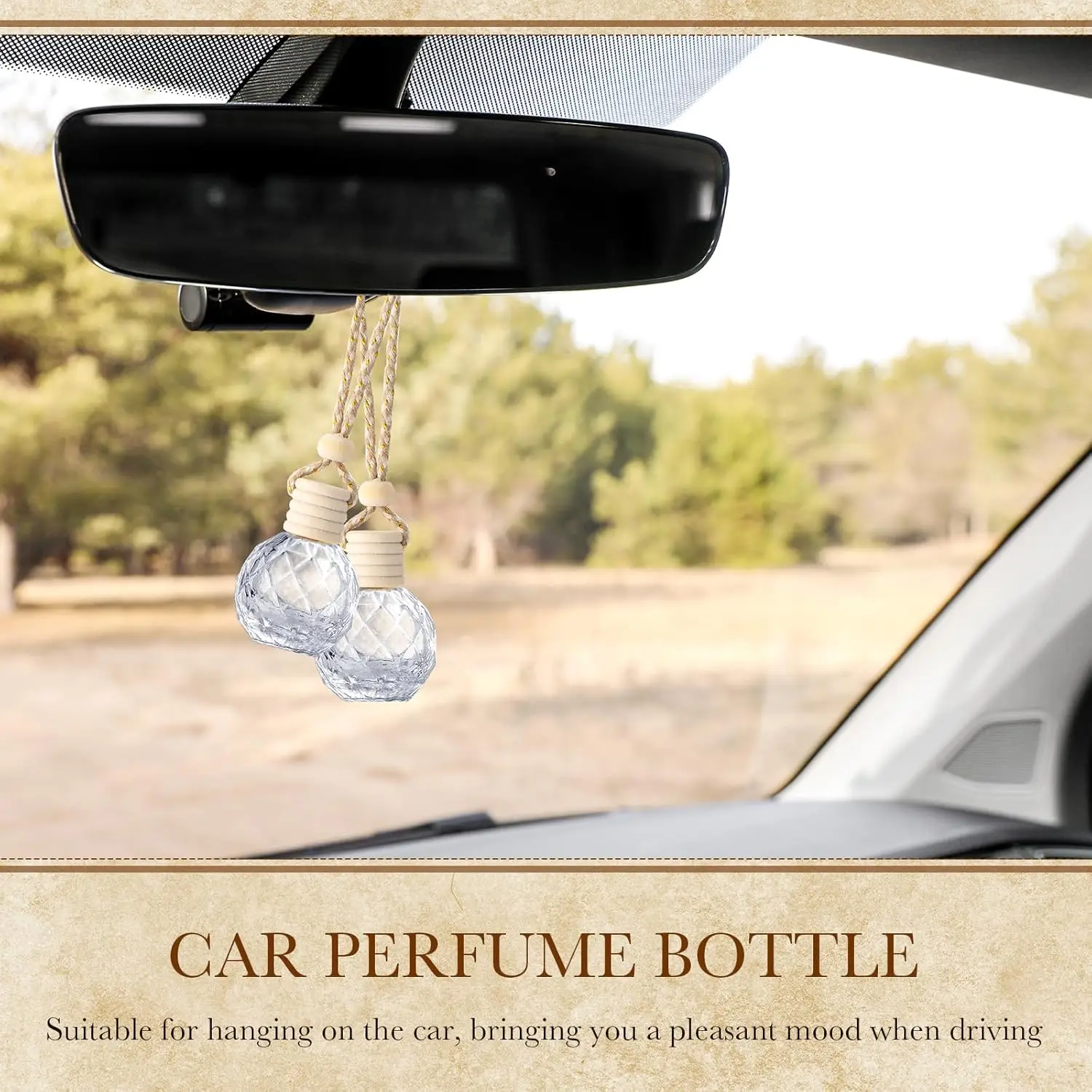 20 Stück 8ml Parfümflaschen Duftdiffusor Hängende Leere Flasche Eleganter Auto-Lufterfrischer Diffusor Auto-Öl-Duftdiffusor – Detail 6