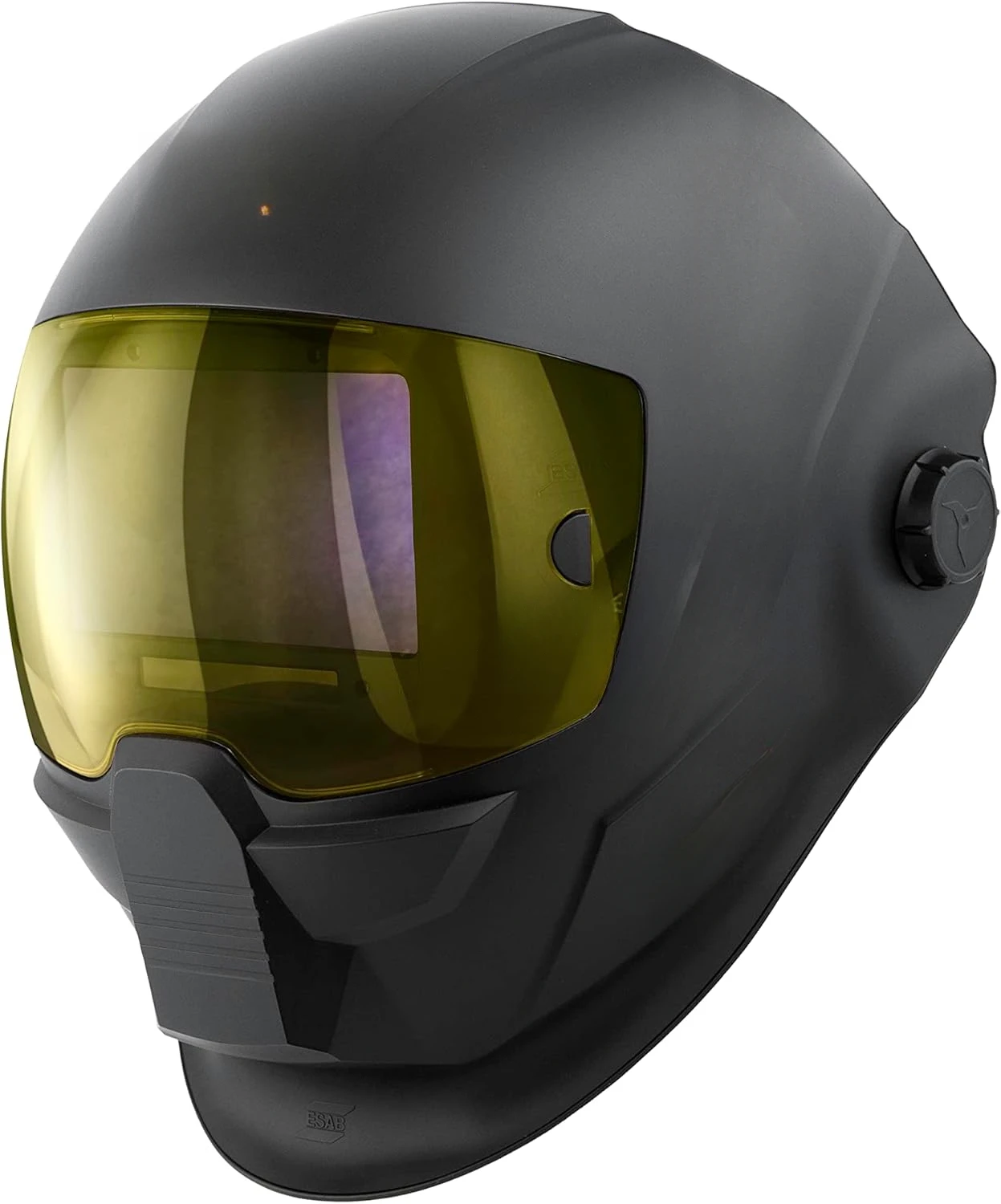 Welding Helmet, Black Low-Profile Design, High Impact Resistance Nylon, Large Viewing Area 4.65 in x 2.80