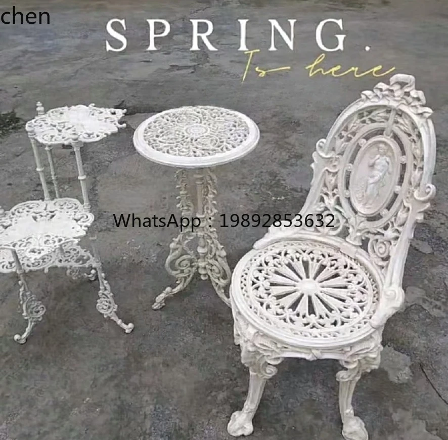 HH الحديد الزهر بوعاء معلق السحلية المعدنية الشمال زهرة الوقوف طاولة جانبية صغيرة حديقة فناء شرفة الجدول