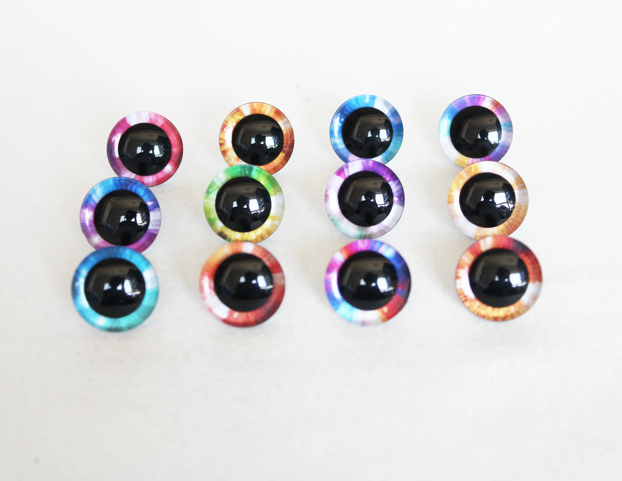 20PCS/LOT  NEW 3D COLORFUL PUPIL toy eyes   with  back washer for diy doll ACCESSORIES-ZR12