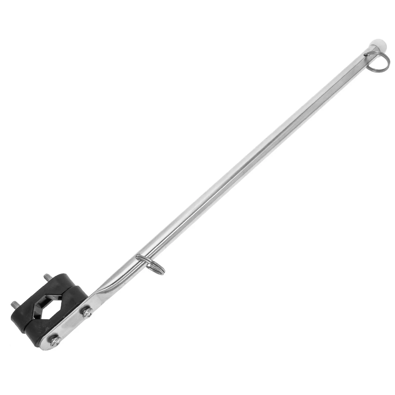

Stainless Steel Marine Flagpole Boat Flag Pole Adjustable Clipping Rail Type for Yacht Sailboats Speedboats Outdoor Use