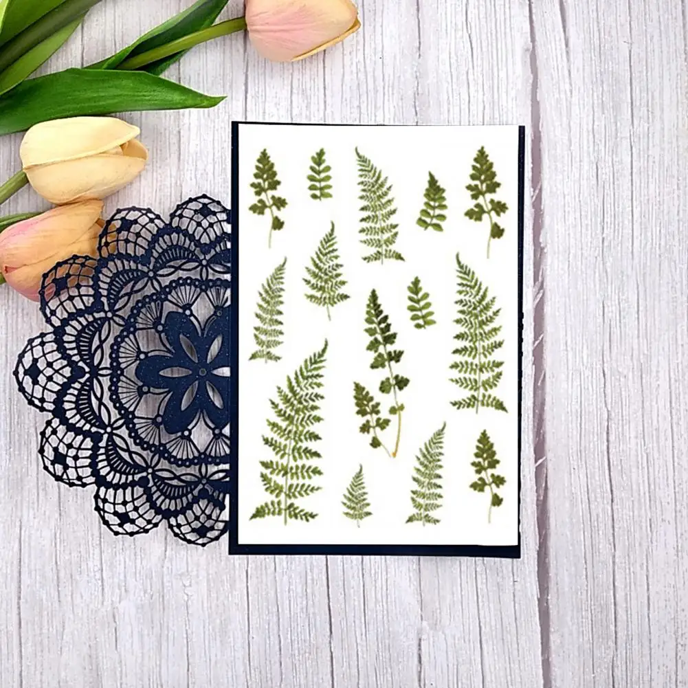 2Pcs Stylish Plant Sticker Removeable Scrapbooking Sticker Self-adhesive No Mark Left Diary Stationery Album Decal  Decorative