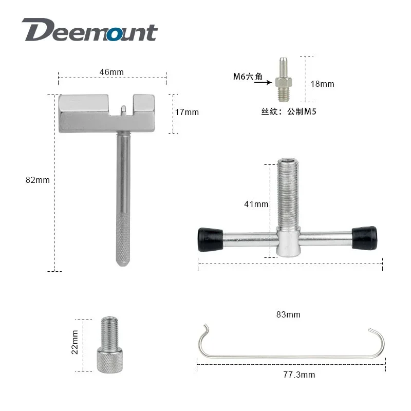 Deemount Cycle Chain Peg Splitter Cutter Bike Repair Removal Nickel Plating Breaker Cycle Chain Pin Service Tool W/ Link Hook