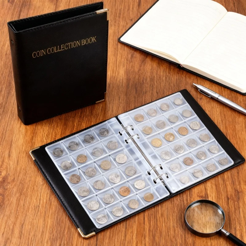 240/360/480 Grid Coin Loose-leaf Collection Book Easy Organize and Carry for Storing Preserve Commemorative Coin Collections