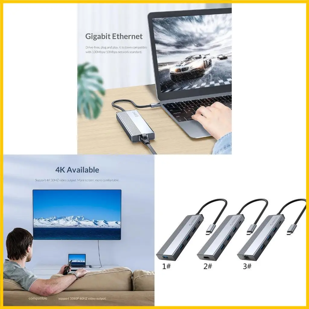 

USB HUB 5 в 1 USB Hub, 5 Гбит / с.