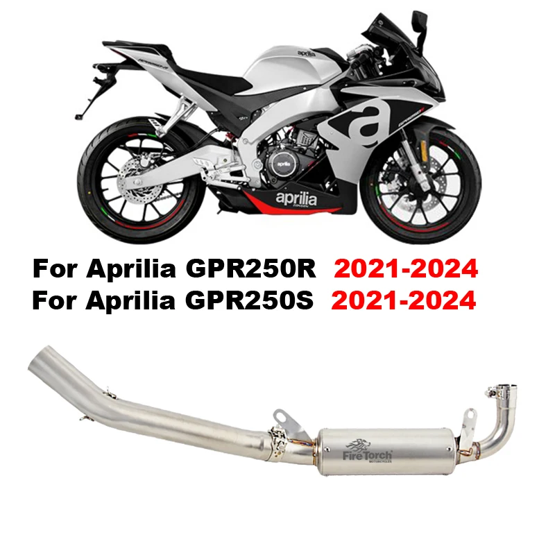 

Slip On For Aprilia GPR250 R S GPR250R GPR250S 2021 - 2024 Motorcycle Espace Moto Exhaust System Mid Pipe Connect 50.8MM Muffler