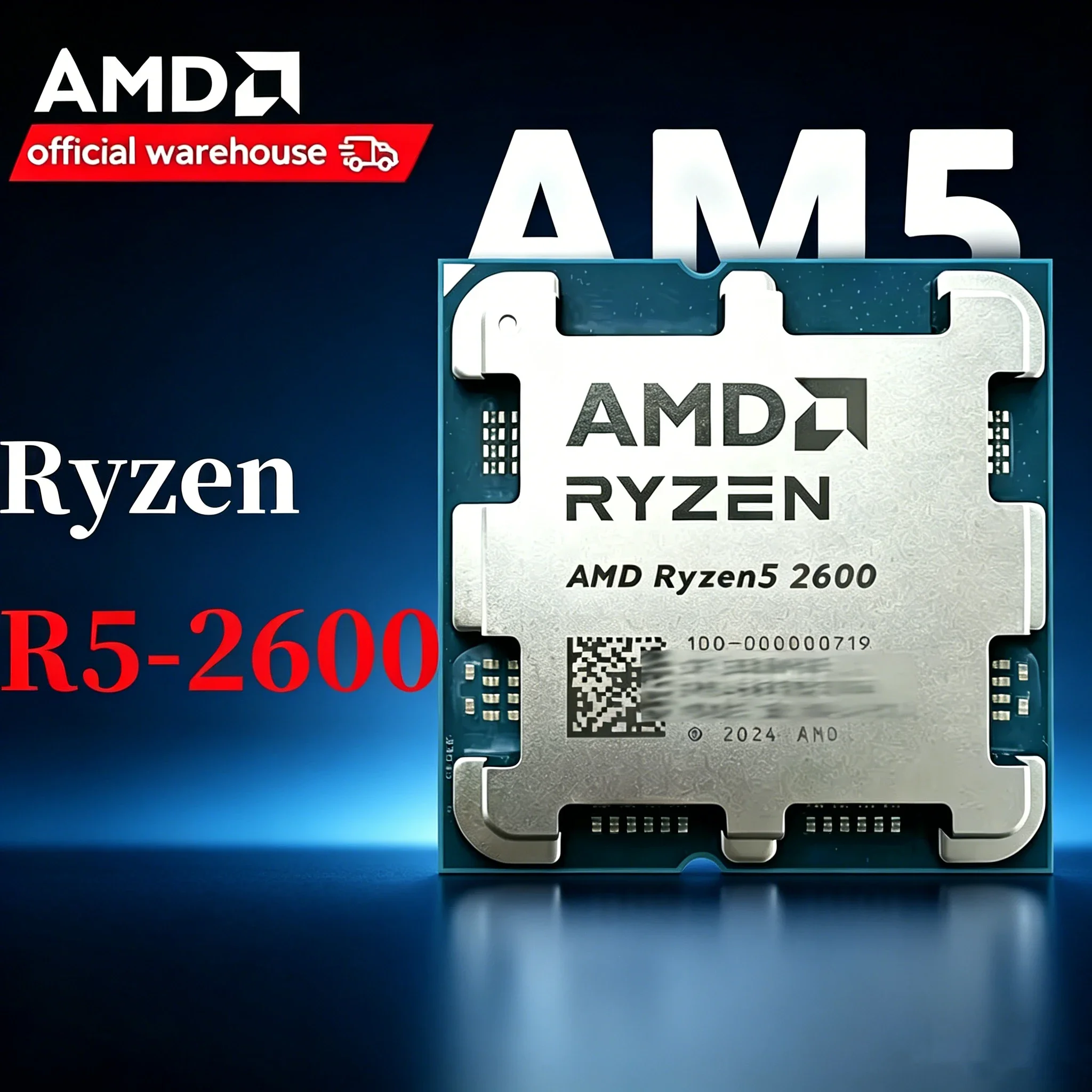 AMD Ryzen 5 2600 6-Core 12-Thread Gaming Desktop CPU 3.4GHz 16MB L3 Cache High Performance Processor AM4 Socket for Gaming PC