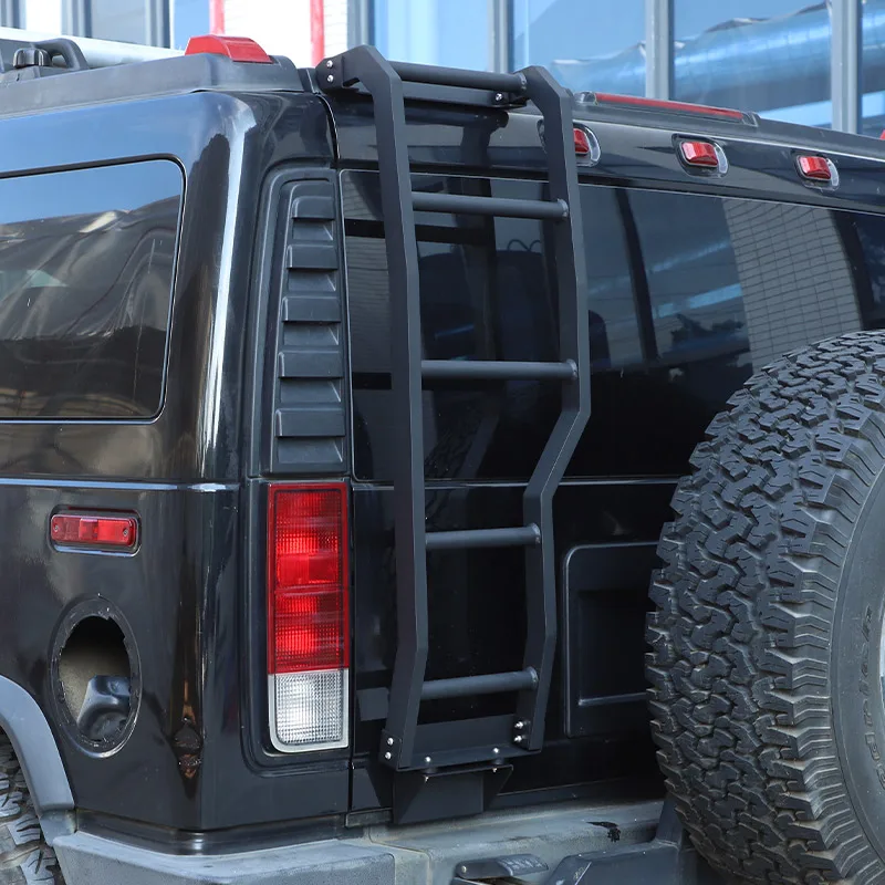 

For Hummer H2 2003-2009 Aluminum Alloy Car Rear Door Climbing Ladder Roof Climbing Ladder Accessories Car Modification