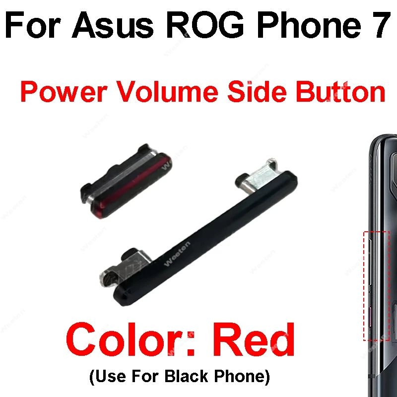 Power Volume Side Button Flex Cable For Asus ROG Phone 7 ON OFF Power Voulme Side Flex Reliable Repair Parts Strong Stable