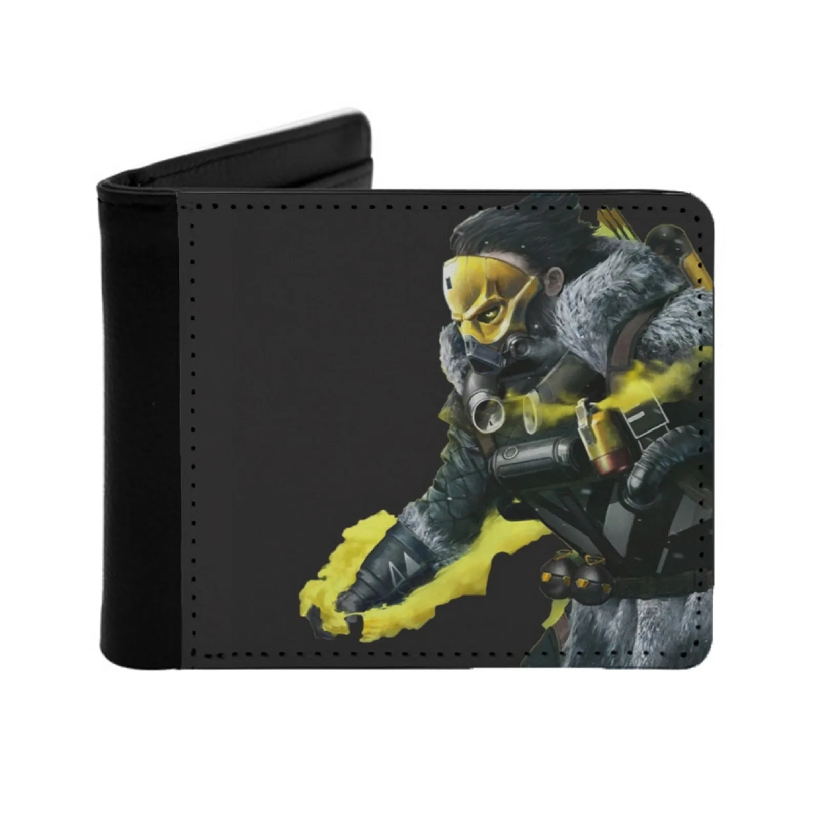 Apex Legends Caustic Men's Wallet Pu Leather Wallet Multifunction Credit Card Purse Apexlegends Caustic Gamer Love Apexlegends