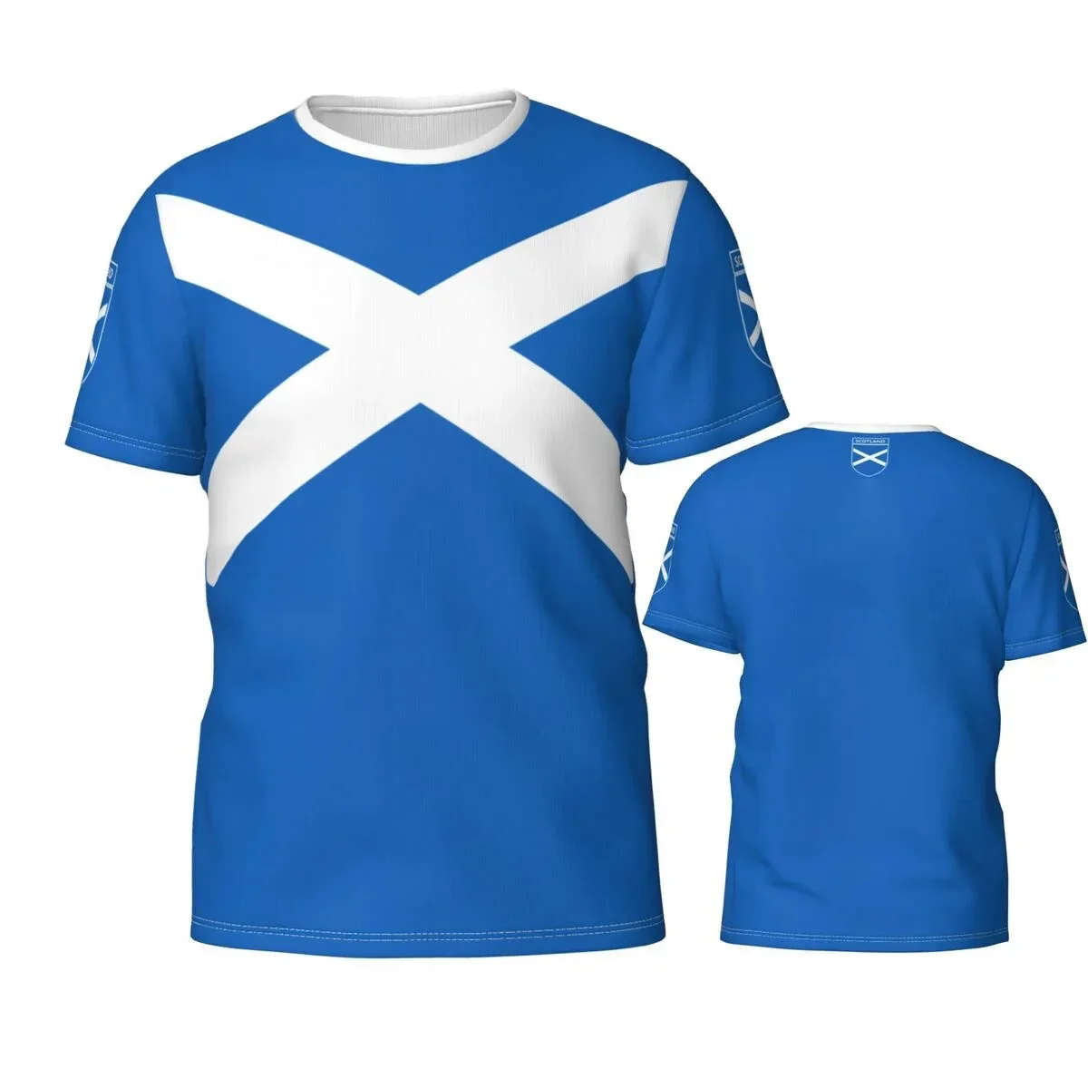 تيشيرت مطبوع عليه شارة العلم الاسكتلندي للرجال والنساء ، فريق كرة قدم ، هدية ، تيشيرتات رسومية ، توبات رياضية غير رسمية ، صيف ، جديد ، معجبين