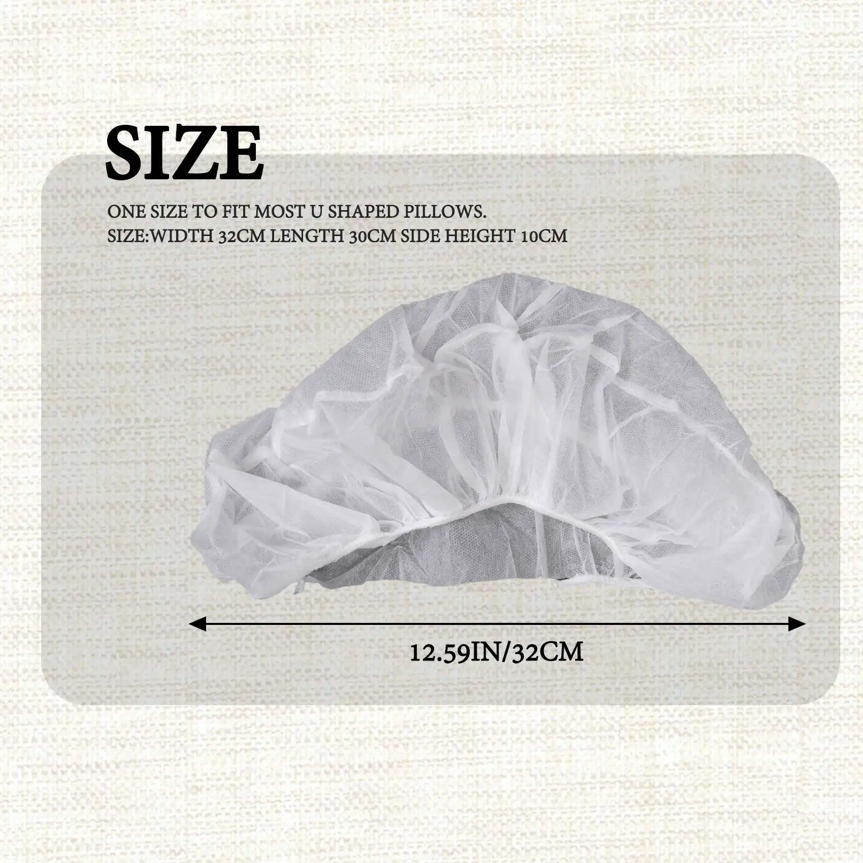 A27U nouveau 50Pc en forme de U jetable Non-tissé appui-tête oreiller papier beauté Spa Salon couverture de lit Massage visage berceau repose-tête couverture