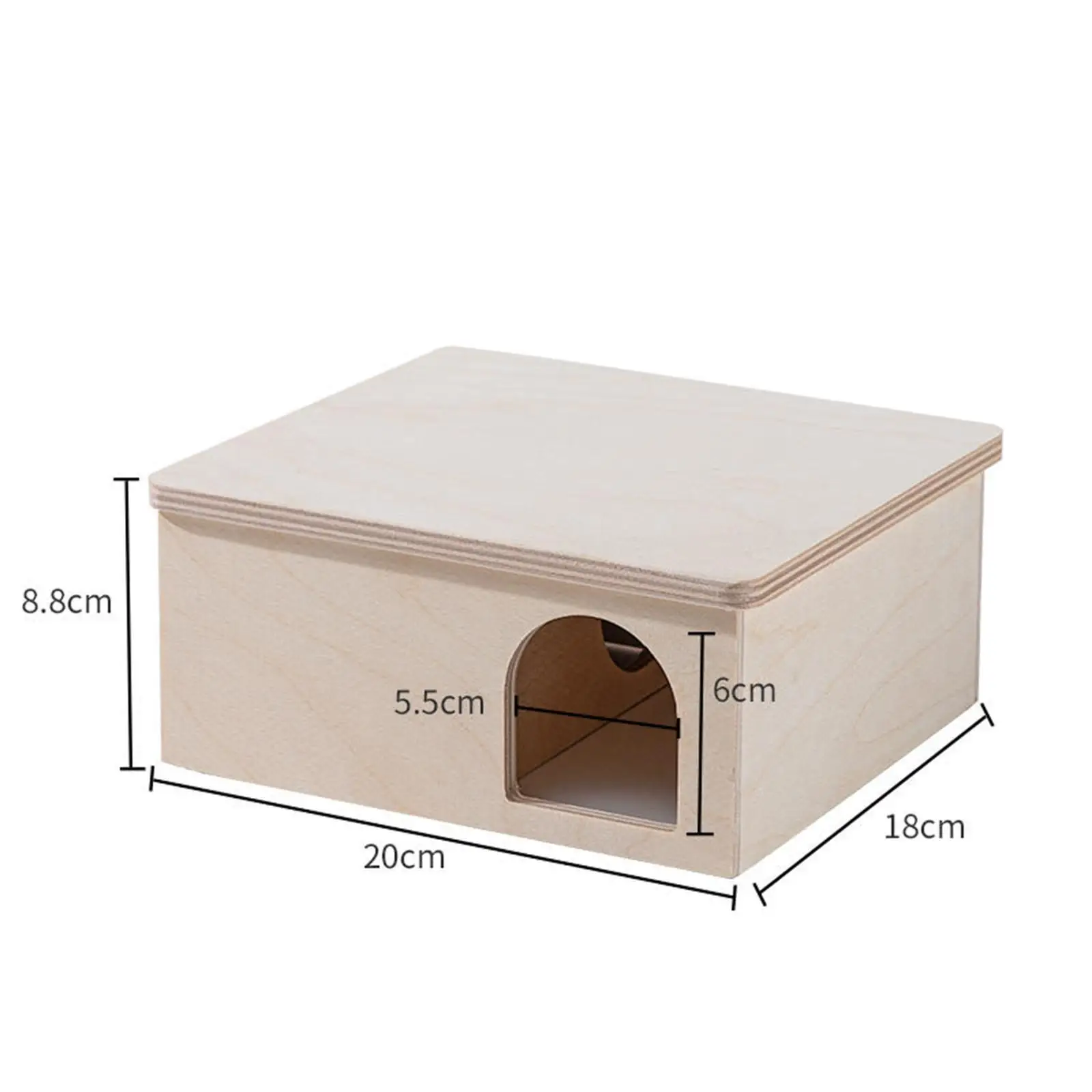 Wooden Hamster House Multi Chamber Interesting Hamster Toy Wooden Hideout Nesting for Gerbils Small Pet Rat Dwarf Hamster