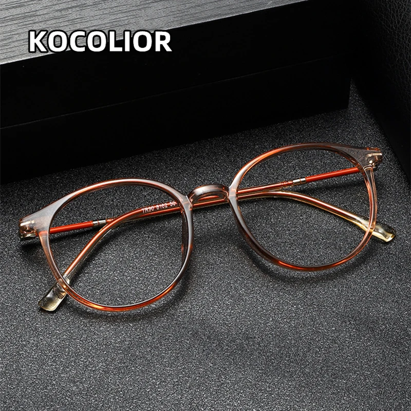 KOCOLIOR New Round Stainless Steel Alloy Reading Glasses for Men and Women Anti Blue Light Vintage Presbyopic Glasses +0 to +600