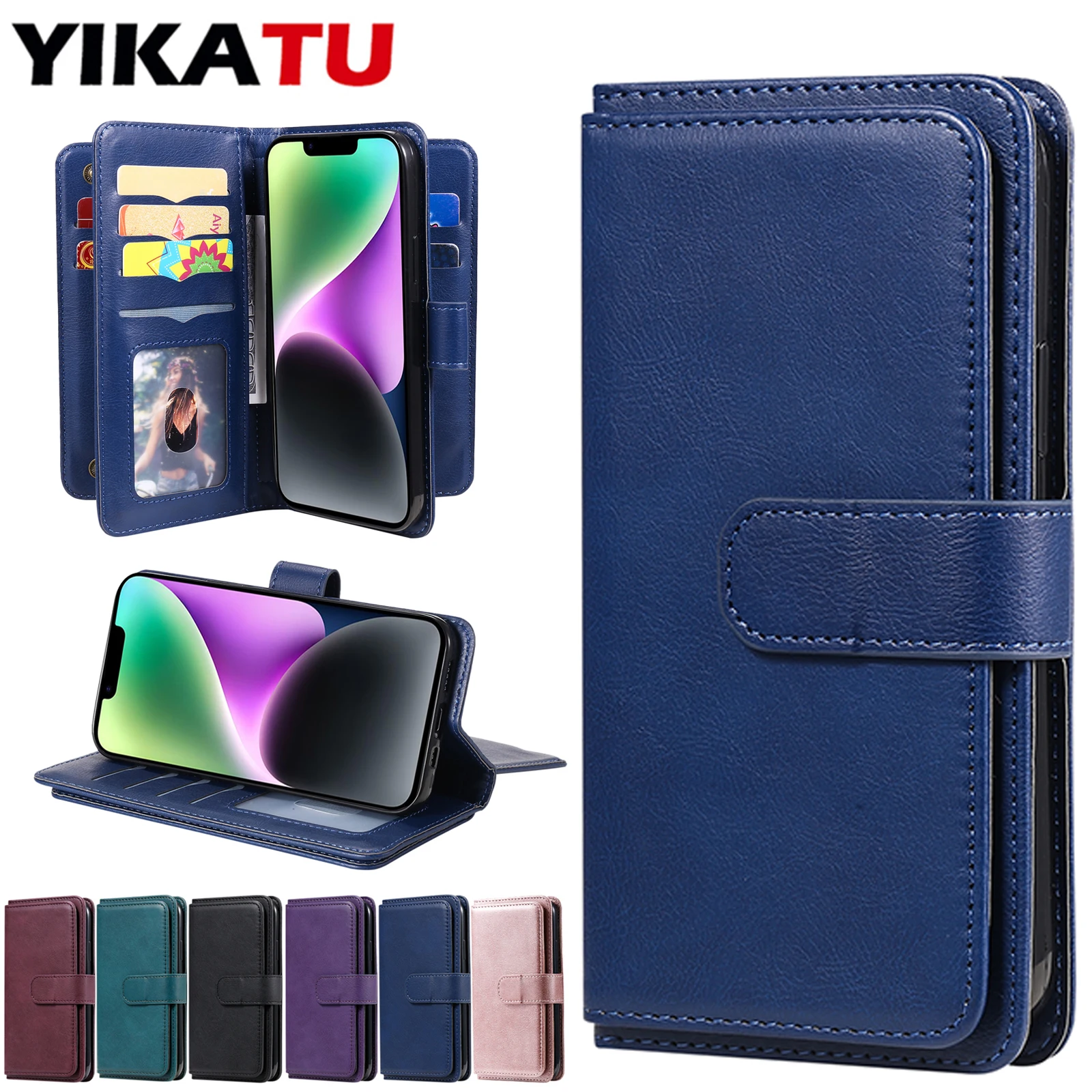 Shock Proof Flip Card Slot Wallet Case For Samsung Galaxy S20 Ultra S20 Lite S10 FE S9 Note 20 10 Plus Storage Compartment Funda