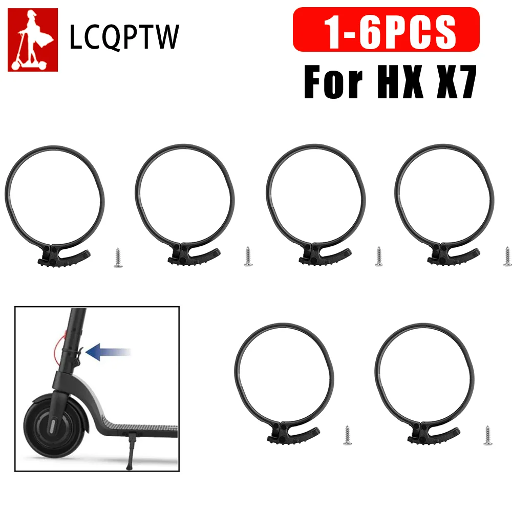 1-6 Pcs for E-Scooter HX X7 Ring Buckle Guard Ring Lock Ring Tube Stem Folding Rod Catch Insurance Circle Durable