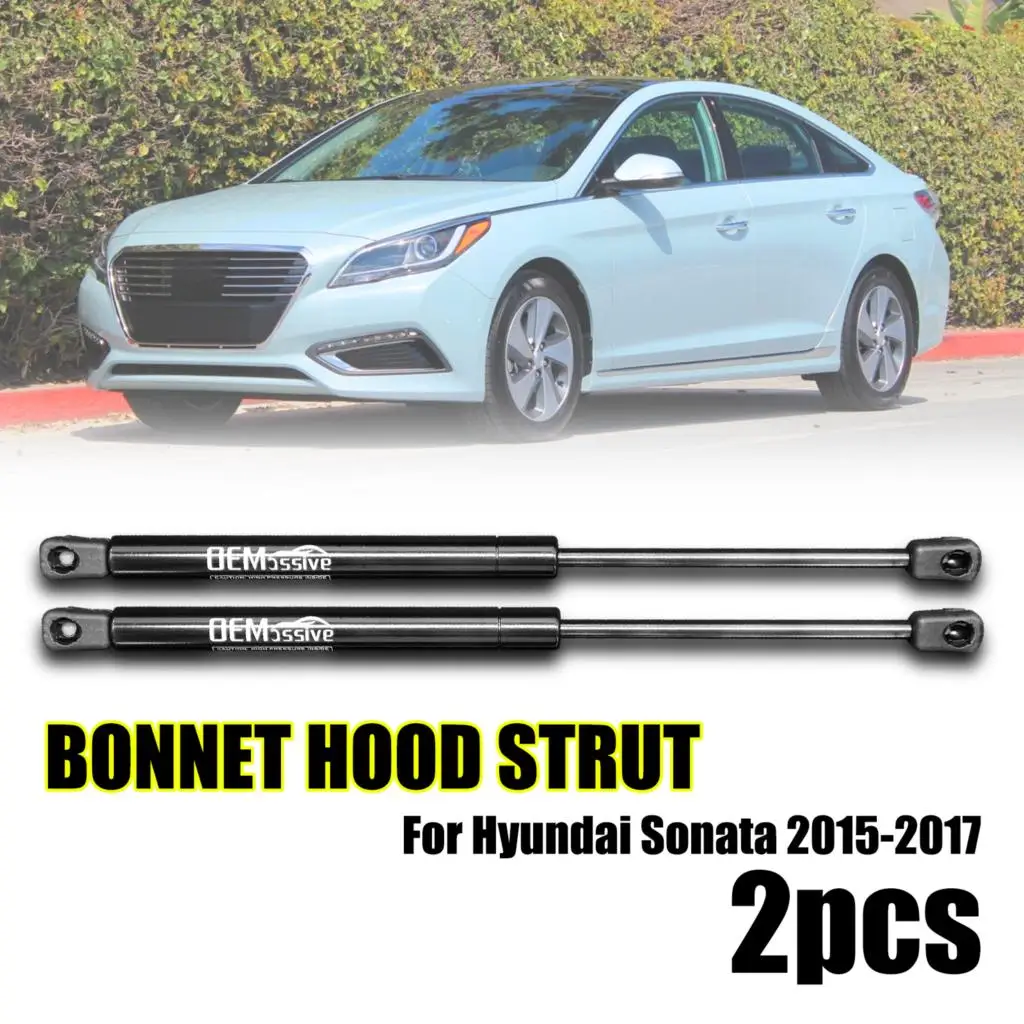 2pcs For Hyundai Sonata 2015-2017 81171C1000 Auto Front Bonnet Gas Spring Struts Hood Lift Support Shock Lifter Holder Damper