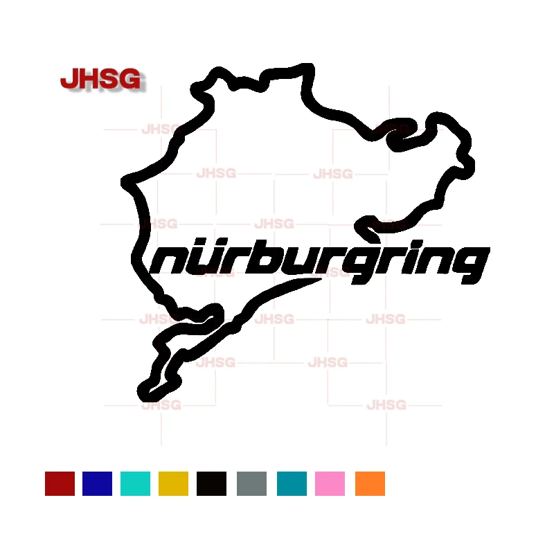 Car Styling Racing Road Racing Nurburgring Creative Car Stickers and Decals Rear Window  Funny Stickers Vinyl Waterproof Decals