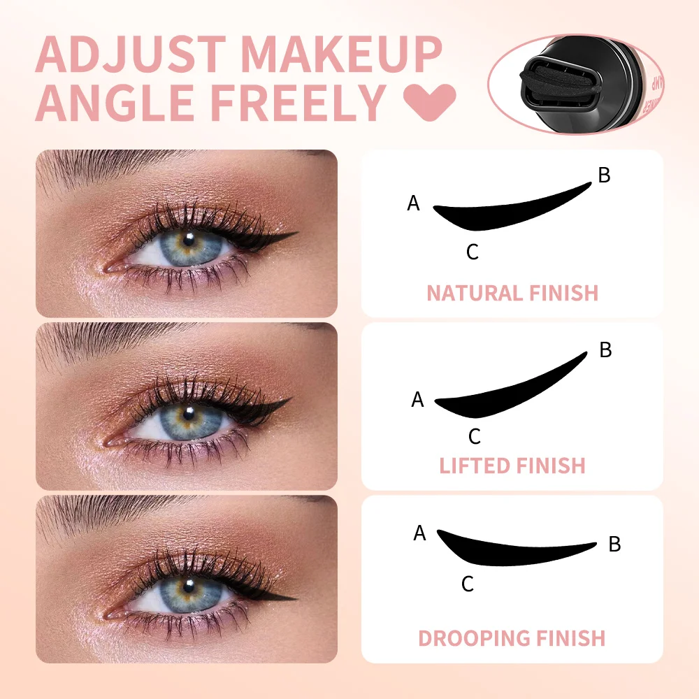 Lakerain Eyeliner Stamp One-Press Forming Beginner Friendly Fast Drying Formula Waterproof Sweat-proof Intense Color Eyeliner_voghion.com