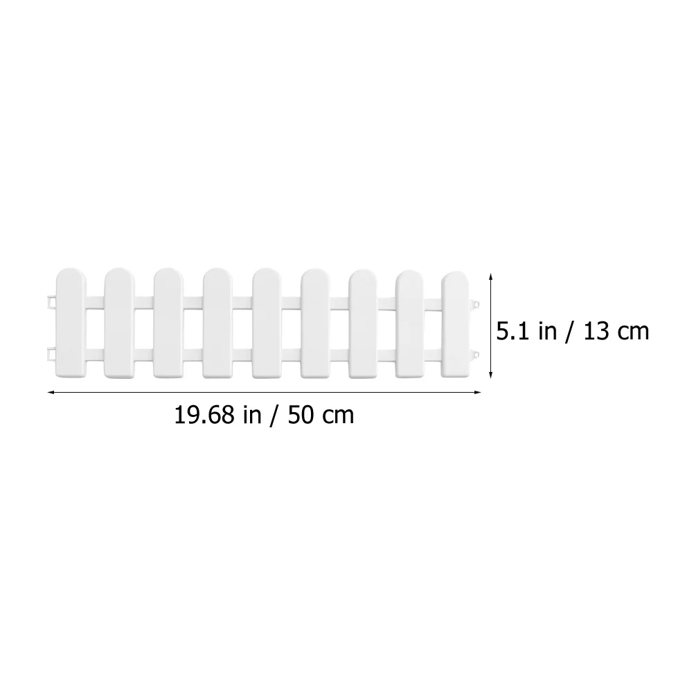 

6Pcs Garden Fence Decorative Plastic Picket Fence for Lawn Edging Yard Scene Partition Fencing Sturdy Easy Install Home Garden