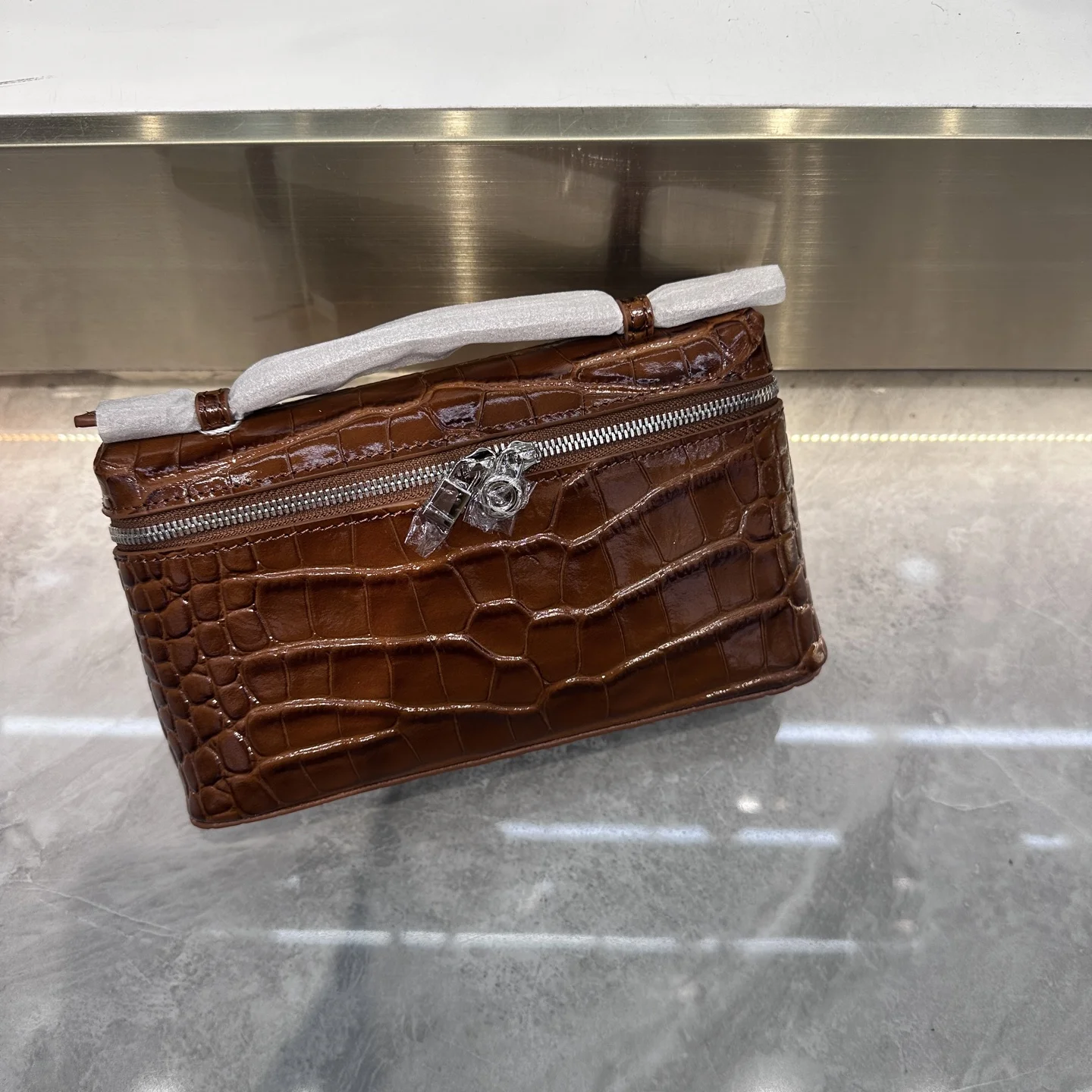Damestas Handtas Schoudertas Klein formaat 19CM Clutch Portemonnee Krokodilpatroon Crossbodytassen Leren damestassen Luxe ontwerper