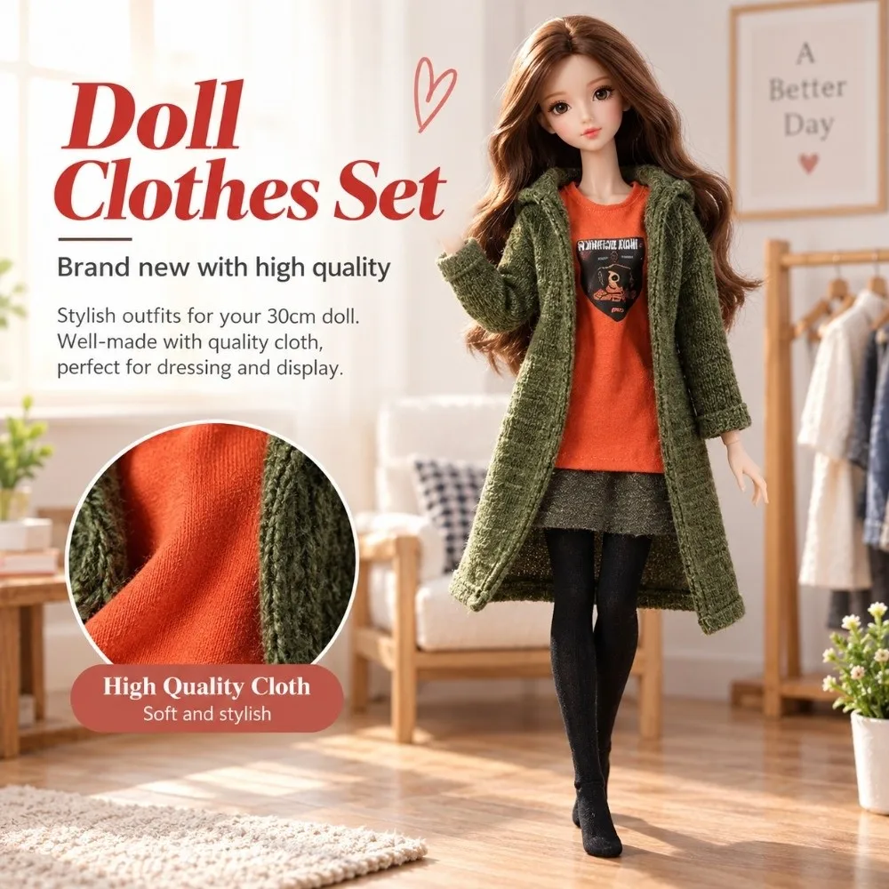 High Quality 4 Styles 1/6 Supermodel Doll Sweet Girl Clothes Cute with Outfit Doll Clothes Suit 30cm Doll Dress Up