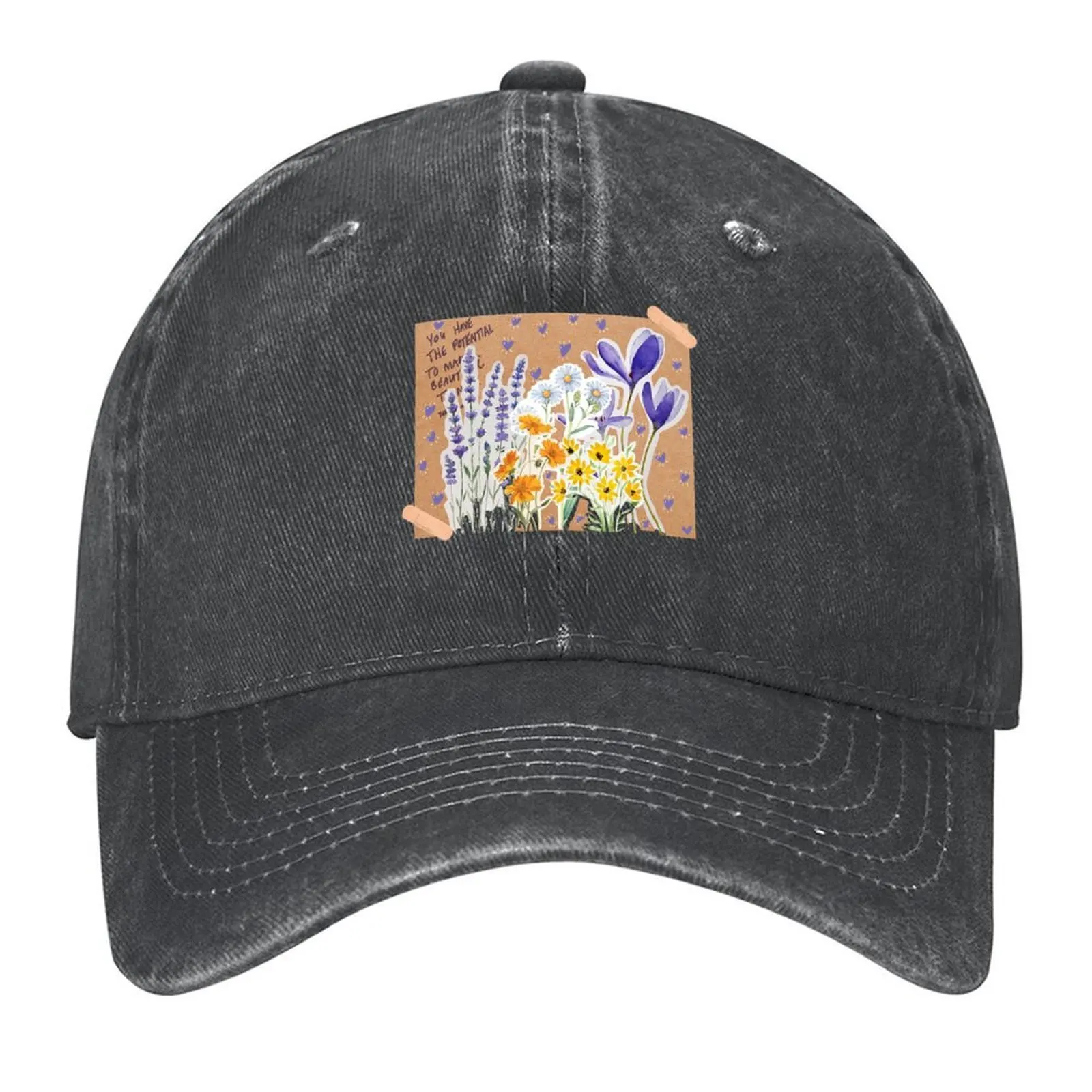 

flowers. Baseball Cap Rugby Golf Hat Rave Beach Women's Hats Men's
