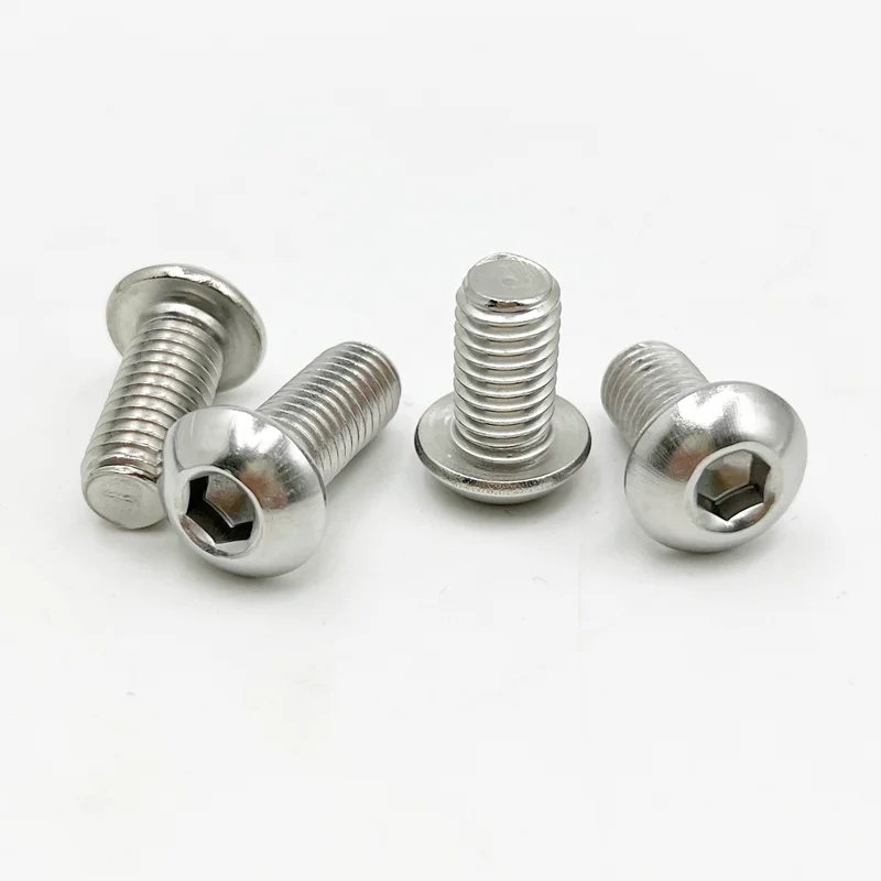 Hexagon Socket Head Button Screw Set M2 M2.5 M3 M4 M5 M6 M8 M10 A2 304  Stainless Steel Hex Socket Button Cap Head Allen Bolt