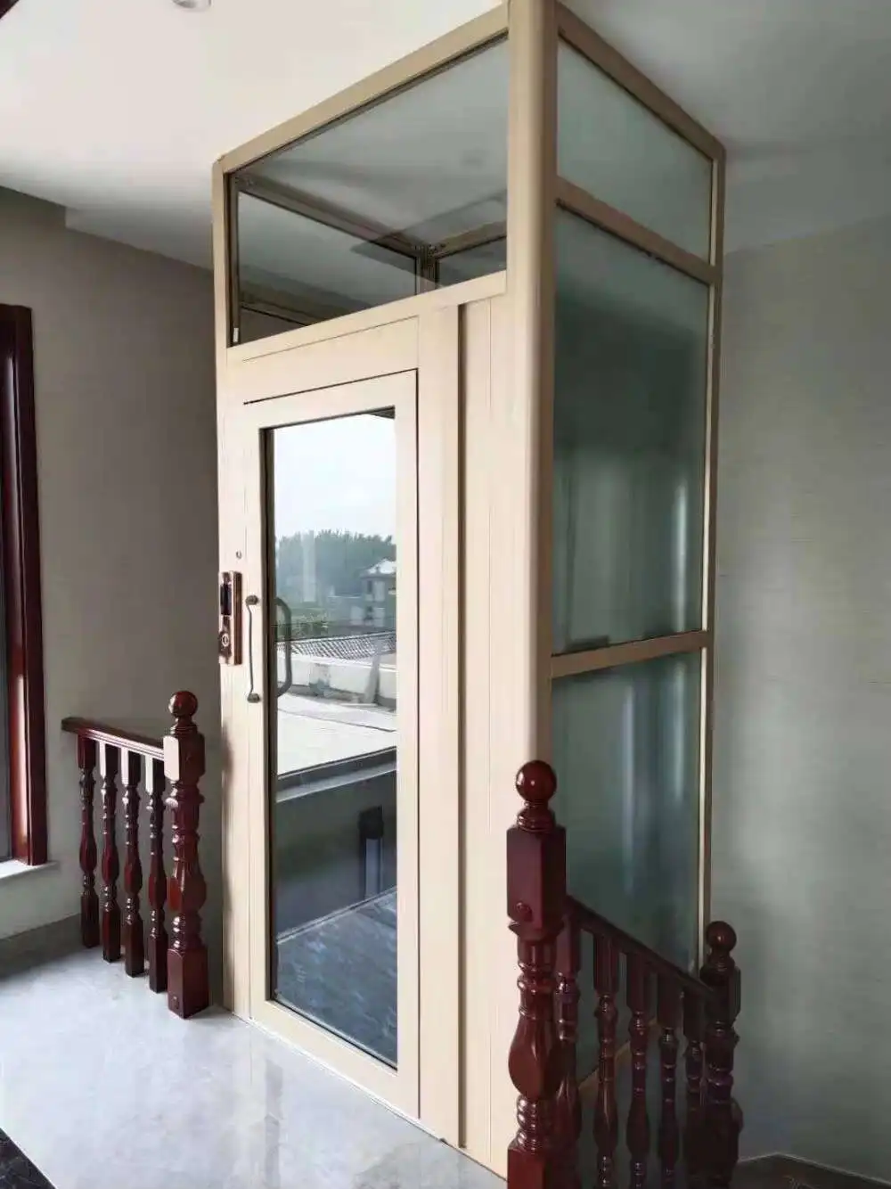 工場ガラスステンレス鋼垂直プラットフォームホームエレベーター階段リモートリフト障害者用