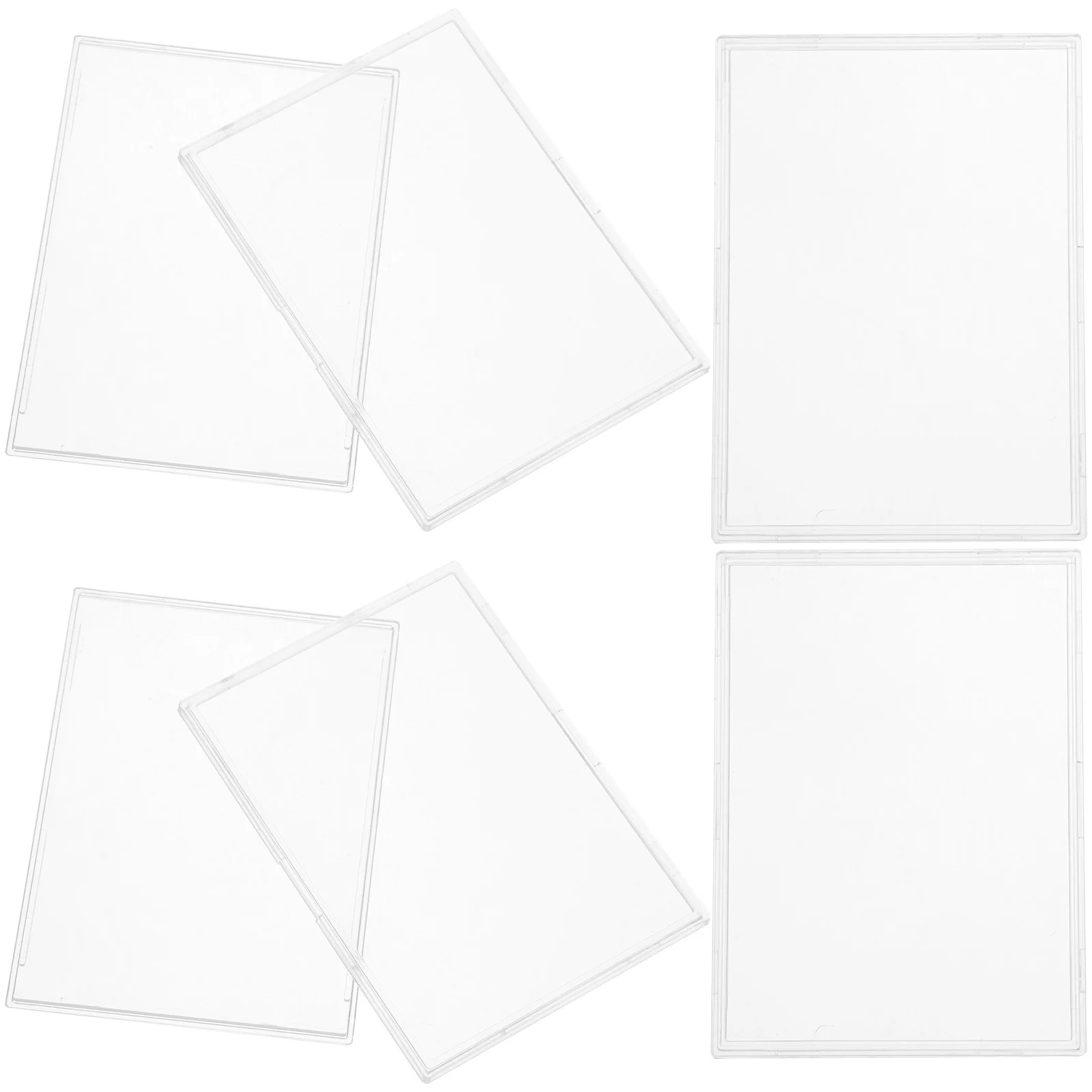 10Pcs Clear Acrylic Card Case Holder for Trading Cards Protection Display Reusable Hard Transparent Cover Stain